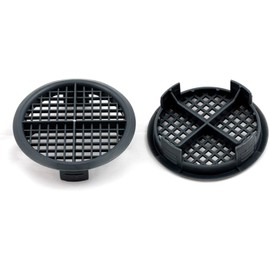 25 Number Timloc Anthracite Grey Plastic Round Eaves Fascia Soffit Push in Roof Vent Airflow Ventilator 70mm 23/4" Dia