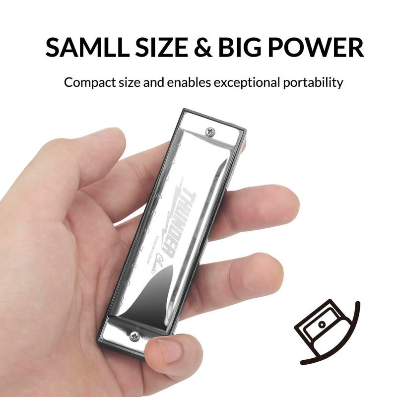 Focusound Blues Harmonica, Multi-Tone Options, 10 Holes 20 Notes, Quick