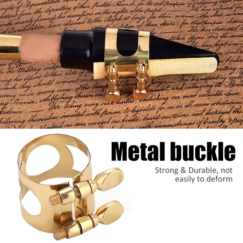 Alto Sax Saxophone ABS Mouthpiece with Cap Metal Buckle Reed