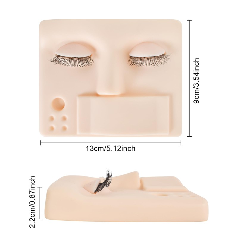 3-in-1 Lash Mannequin Head, Eyelash Extension Mannequin Head, Realistic Makeup