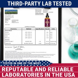 Liquid Vitamin D3 with K2 & Magnesium Glycinate | Vitamin D Drops 10.000 IU | Vitamin K2 200mcg Mk7 | Vitamin D3 + K2 Supplement for Men & Women | High Absorption | MCT Oil | Gluten Free | Non-GMO