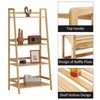 sogesfurniture Bamboo 4 Tier Bookcase, Multi-Functional Book Shelf Storage Rack,