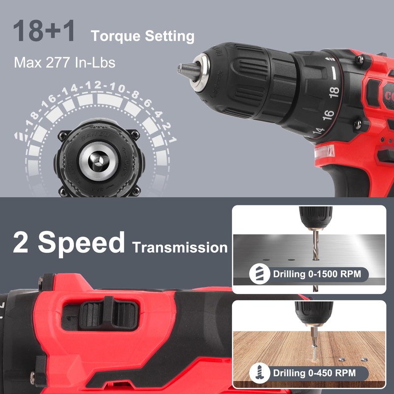 COMOWARE 12V Power Cordless Drill Home Tool Kit, Tool Drill