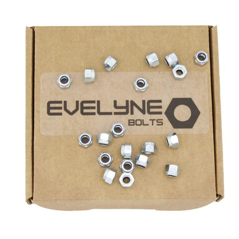 M5 Nyloc Steel Nuts, 5mm Self Locking Nuts with Nylon