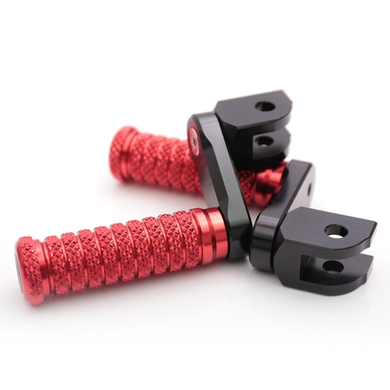 MC MOTOPARTS POLE Red CNC 40mm Extension Riser Front Foot