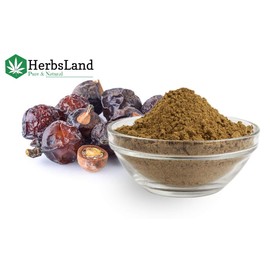 HerbsLand® Pure Bio Organic Reetha/Areetha/Ritha/Soapnuts Powder (sapindus mukorossi) for Skin and Hair Care | Scalp Treatment | Hair Growth | Natural Hair Shampoo (100 gm)