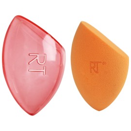 Real Techniques Set of 2 Real Techniques Miracle Complexion Sponge + Travel Case, Orange