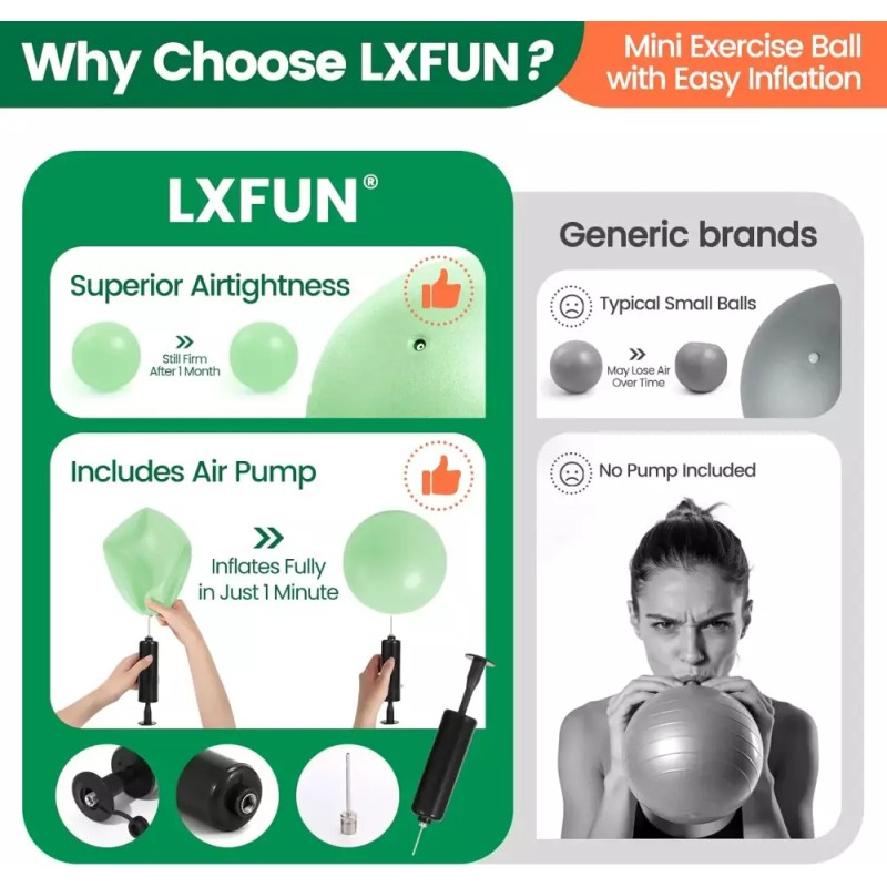 LXFUN 스마트 카운터 링이 포함된 LXFUN 홈 필라테스 키트 작은