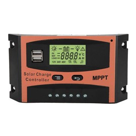 30A / 40A / 50A / 60A MPPT Solar Controller,12V/24V Auto Solar Panel Controller,LCD Large Display Solar Panel Regulator (30A)