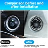 Sandfren Bling Car Engine Start Ring Sticker, Rhinestone Butterfly Vehicle