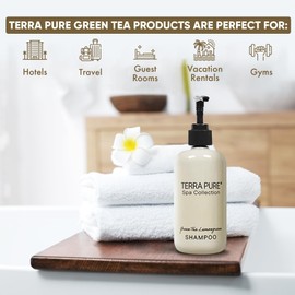 Terra Pure Shampoo | Spa Collection | Hotel Amenities in Pump Bottle | 10.14 oz. / 300 ml (Single Bottle)