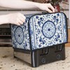 Waterproof Toaster Cover 2 Slice Wide Slot Blue White figure