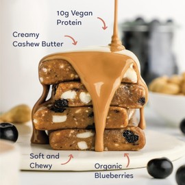 GoMacro Macrobar Organic Vegan Protein Bars - Blueberry + Cashew Butter (2.3 Ounce Bars (Pack of 12)