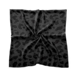 BHAHB Silk Feeling Scarf 27.5 Inches Large Square Satin Head Hair Wrap Sleeping Fashion Lightweight Cute Aesthetic Handbag Decoration for Women Girls-Black Leopard Cheetah