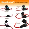 Gaoekoius 2 PCS 14 AWG Waterproof Heavy-Duty Inline Fuse Holder