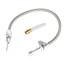 Varilla de Nivel de Transmisión KIMISS, Varilla de Nivel de Líquido de Transmisión Flexible de Acero Inoxidable para Transmisiones TH400 400 Turbo 400 PT303 (plata)