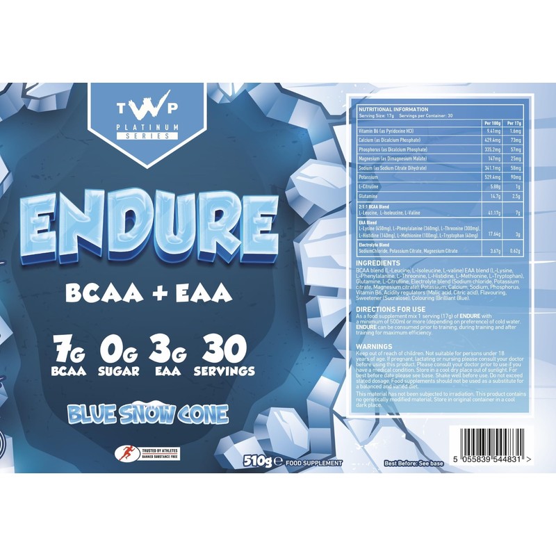 TWP Nutrition Platinum Series Endure, EAAs & BCAAs Electrolyte Blend