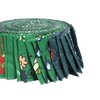 Soimoi 40Pcs Block Print Precut Fabrics Strips Roll Up 2.5x42inches