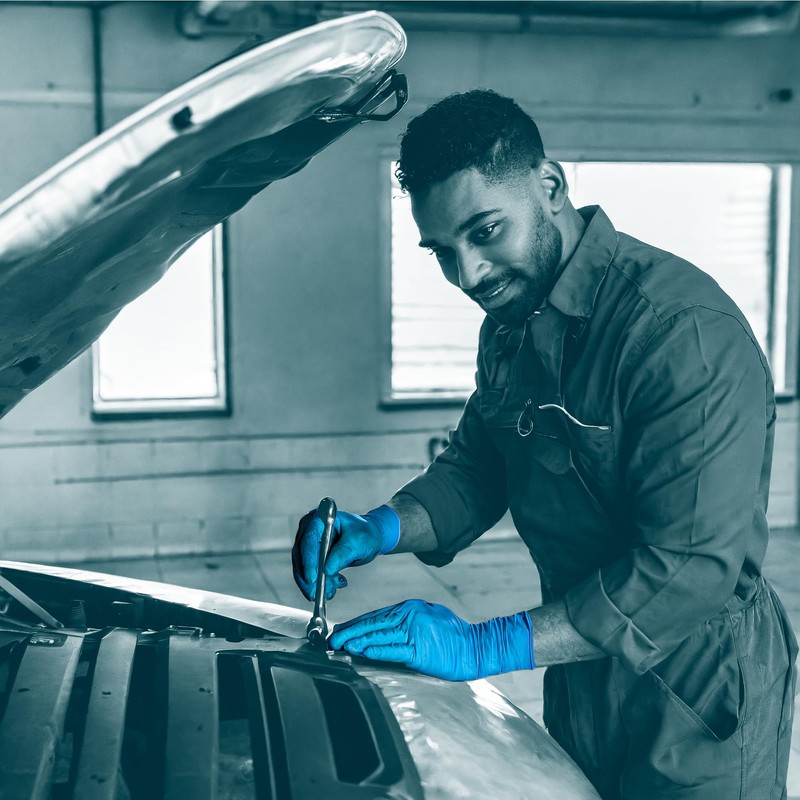 UNIGLOVES PRO.TECT Blue Nitrile Disposable Gloves, Extended Cuff, Nitrile Gloves,