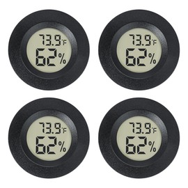 EWPJDK Mini Hygrometer Indoor/Outdoor Humidity Meter Hygrometer Thermometers 4 Pack Humidity Meters Gauge Mini Digital Thermometer for Humidors, Greenhouse, Garden, Cellar (4)