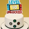 Level 10th Unlocked Cake Topper - Electronic Games Theme Boys