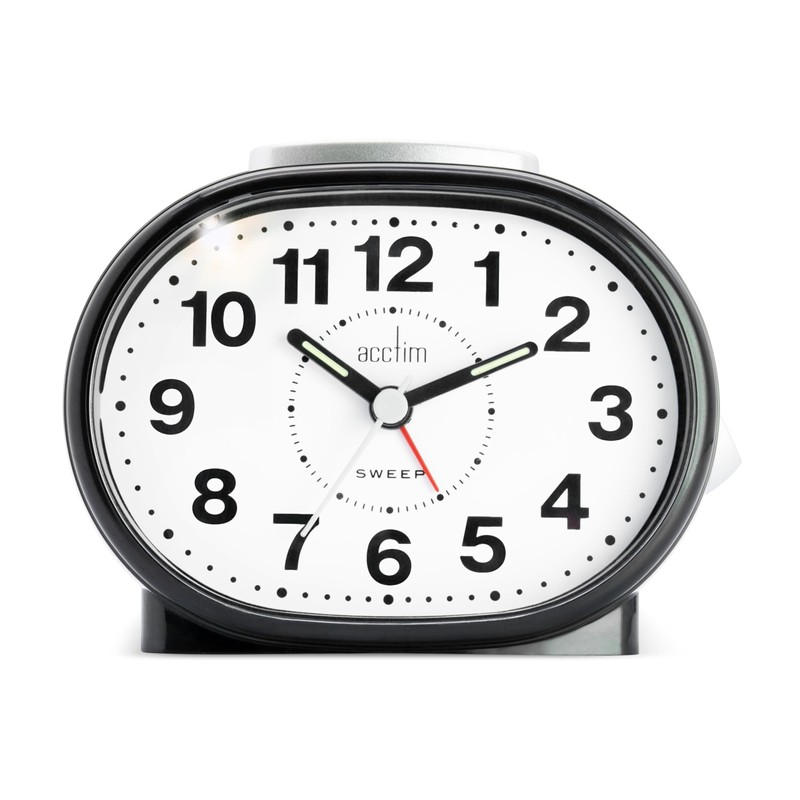 Acctim 15563 Lila Sweep Alarm Clock in Black