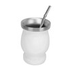 8oz Gourd Tea Cup Double Wall Stainless Steel with Spoon