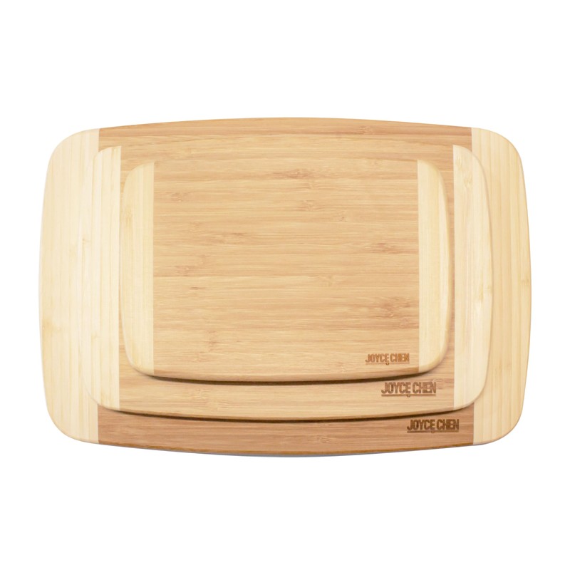 Joyce Chen Bamboo Cutting Board Set 3 Pack (Small, Medium,