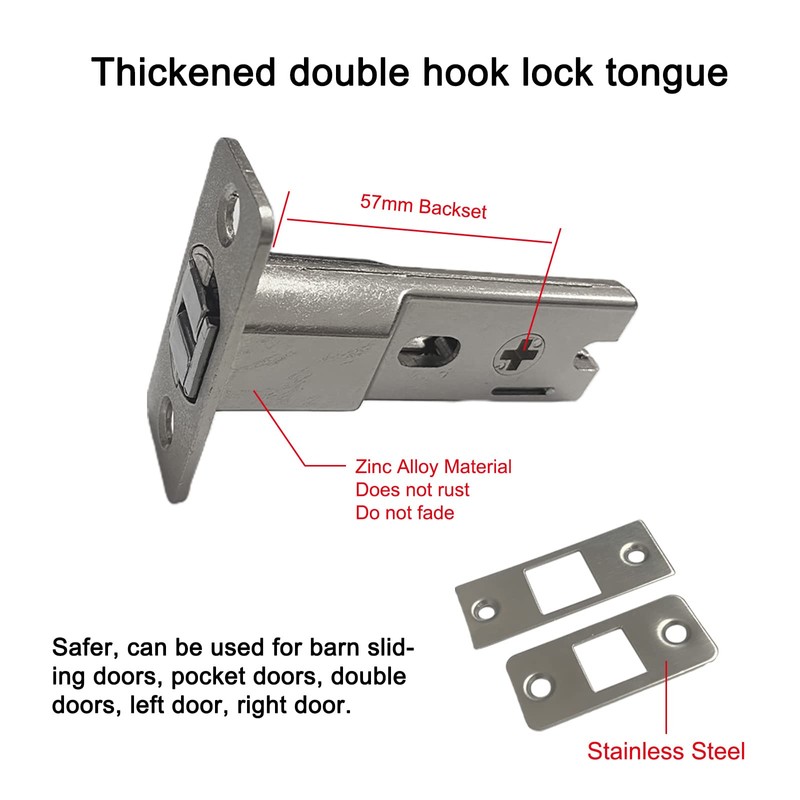 Hoconnie Keyed Pocket Door Lock with Edge Pull Privacy Handle
