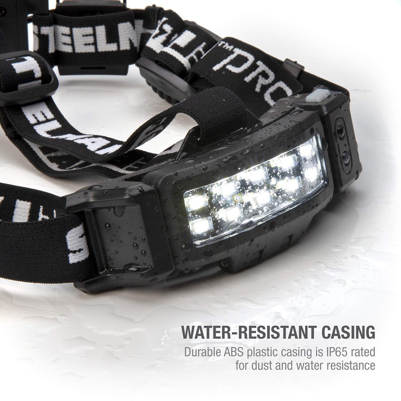 Steelman Pro Slim Profile LED Motion-Sensing Headlamp with Rear Safety