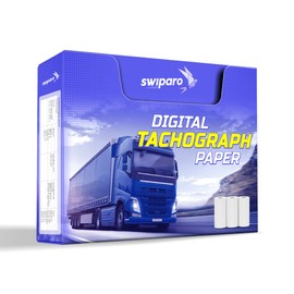 SWIPARO - Certified Tacho Rolls - Tachograph Paper - Thermal Paper for All Digital Truck Tachographs/Tachographs - 57/8 mm (3 Rolls)