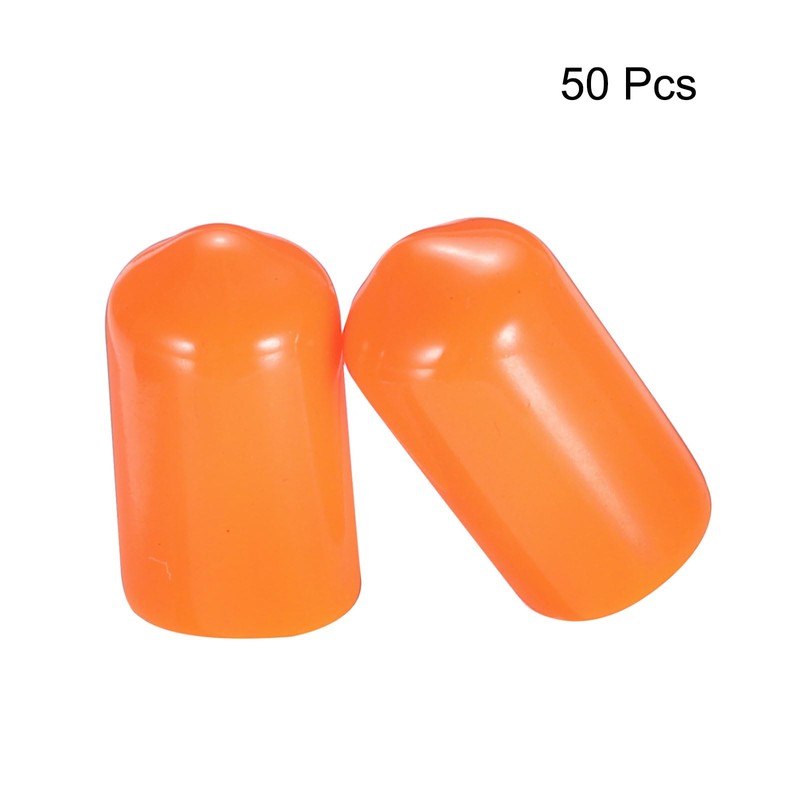 sourcing map 50pcs Rubber End Caps 9mm ID Vinyl PVC