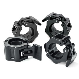 FIELDOOR Easy Color [Black] Dumbbell/Barbell for Shafts (Only for FIELDOOR Shaft Diameter 1.1 inches (28 mm) (Set of 4)