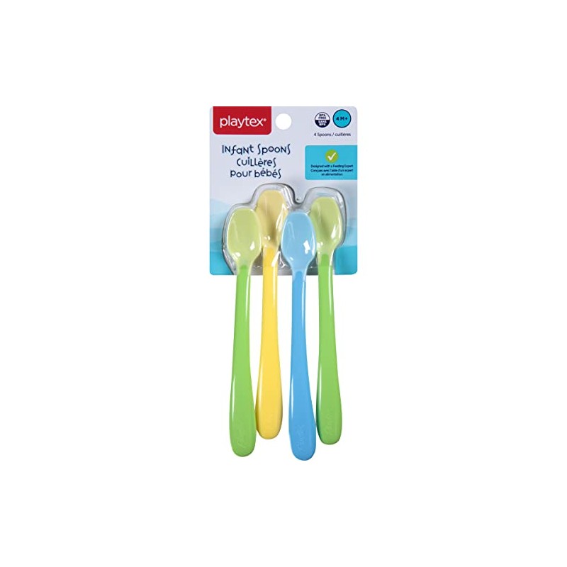 Mealtime Infant Spoons - Pack of 4 (Colors Vary)