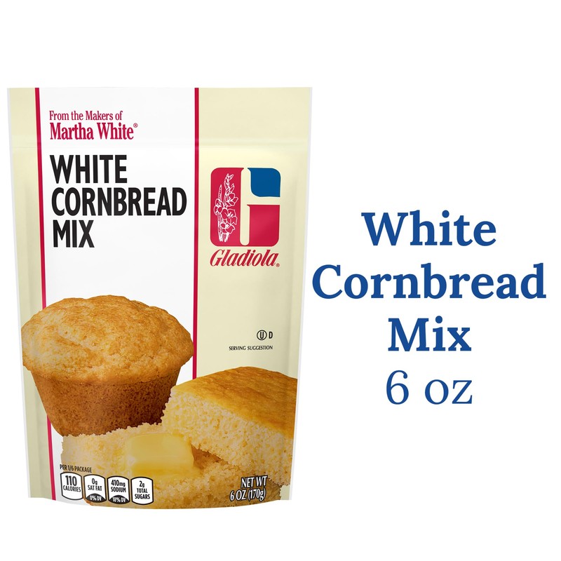 Martha White Gladiola White Cornbread Mix 6 Oz (Pack of