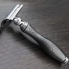 Double Edge Safety Razor with Silver Antique Style Handle