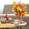 2 Pack Fall Decor Artificial White Berry Maple Leaf Pumpkin