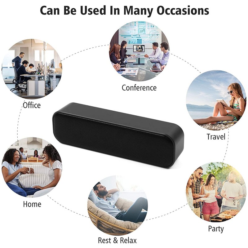 NOMOY USB Computer Speaker,Mini Portable Soundbar with 3D Surround Stereo,USB