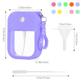 VIEKIER 10 Pcs Portable Card Spray Bottle 38ML Refillable Perfume Bottle Mini Continuous Reusable Spray Bottle Water Spray Bottle with Hook for Cosmetic 10 Color