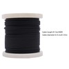 DYNAMI 300ft 1/8" Black Wire Rope Cable,316 Stainless Steel Marine