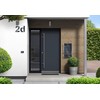 Metzler House Number Made of Solid Steel in Anthracite RAL