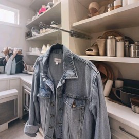 11.8-Inch Extending Closet Rod, Organization Rack for Valet, Ties and Scarves, Pull-Out Closet Clothes Closet Hanging Rod, Solid Stainless Steel Material (11.8'')