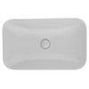 LOPOO Oval Ceramic Self-Rimming Bathroom Sink, Modern Design with Stain