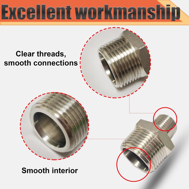1” Male x 3/4"Male NPT Threaded Reducing Nipple Pipe Fitting