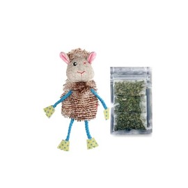 GiGwi, Katzenspielzeug, wiederverwendbar, Schaf, gefüllt mit Katzenminze, langlebig und sicher, stimuliert das Spielen und Erkunden, Einheitsgröße, weiß, Modell Catnip