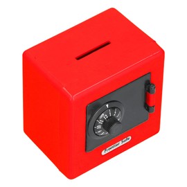 Money Saving Box, Coded Lock Large Space Safe Coin Cash Banks for Kids for Daily Use(red)