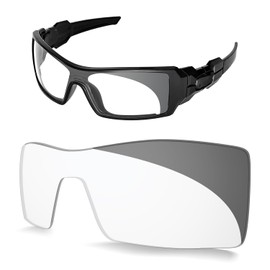 1.5MM Replacement Lenses Compatible With Oakley Oil Rig Sunglasses, Anti-Scratch and Impact Resistant - Grey Photochromic