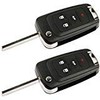 Key Fob Keyless Entry Remote Flip Shell Case & Pad fits Buick, Chevy, GMC, Set of 2