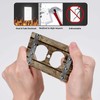 1 Gang Duplex Brown Wooden Barn Doors Receptacle Wall Plate