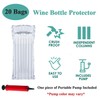 AKLVBL Wine Bottle Protector Bags, 20 Pack Bubble Cushion Wrap